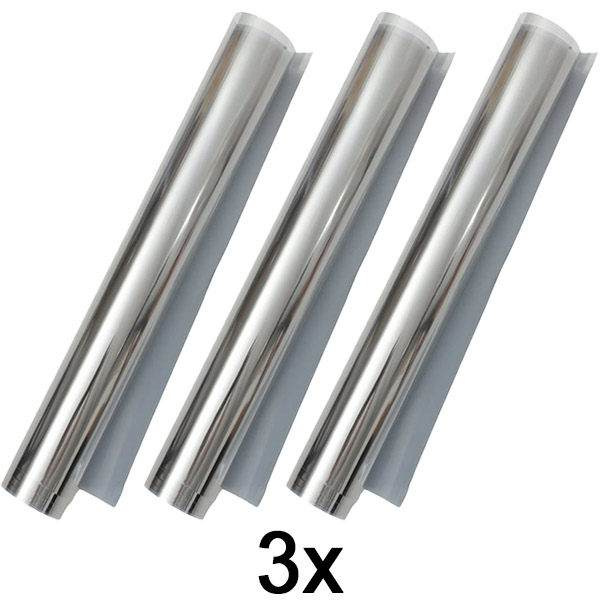 3x Fletë pasqyre vetë-ngjitëse (45 x 200 cm) | FOILBLISS