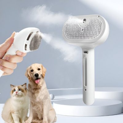 Furçë elektrike për kafshë shtëpiake me avull për të hequr qimet | GROOMSY